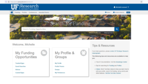 Screenshot of the UF Research branded Pivot dashboard.